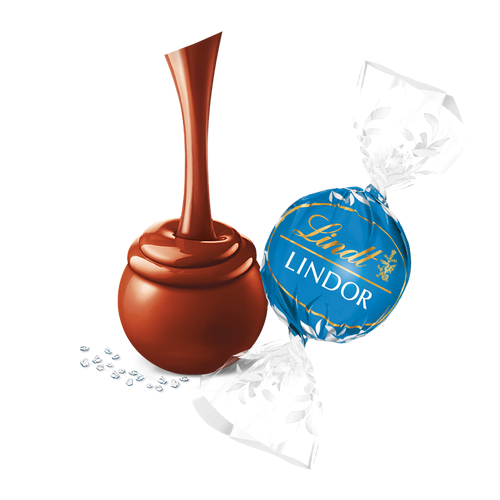 Lindt Chocolate Sea Salt Milk Chocolate LINDOR Truffles 800-pc Case (353 oz)