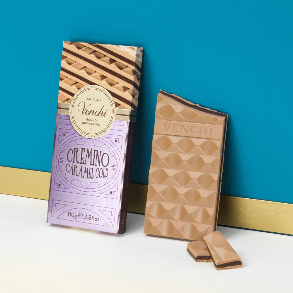 Venchi Gold Caramel Cremino Bar 3.52 oz