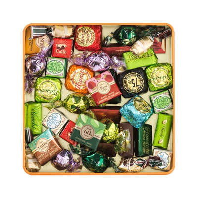 Venchi Blue Murrine Tin with Assorted Chocolates 14.77 oz