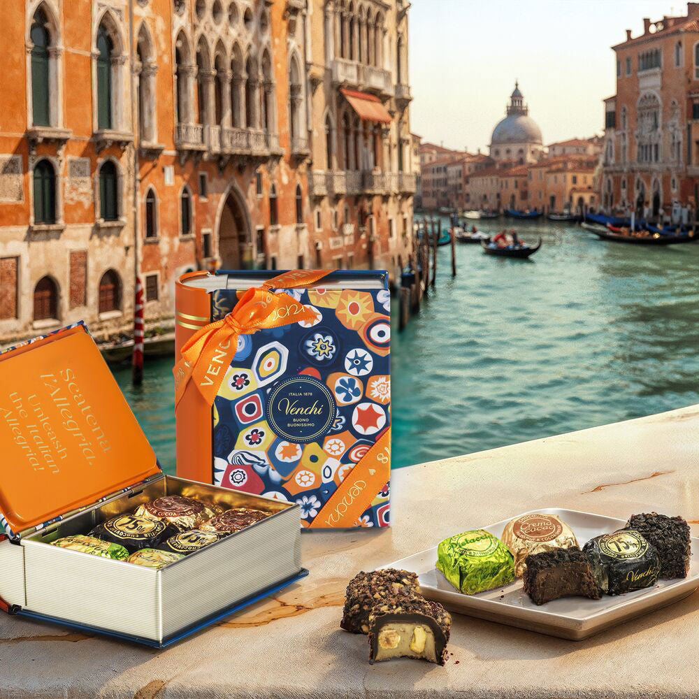 Venchi Mini Murrine book with assorted Chocoviar chocolates 4.05 oz