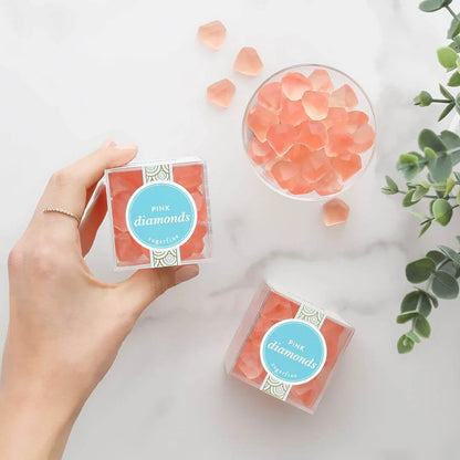 Sugarfina Pink Diamonds Strawberry Gummy - Candy Cube