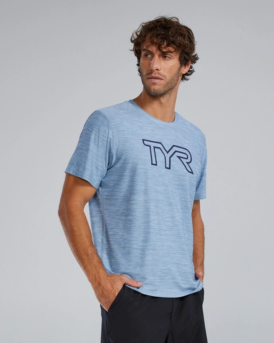 TYR Airtec Men's Big Logo Tee - Solid / Heather