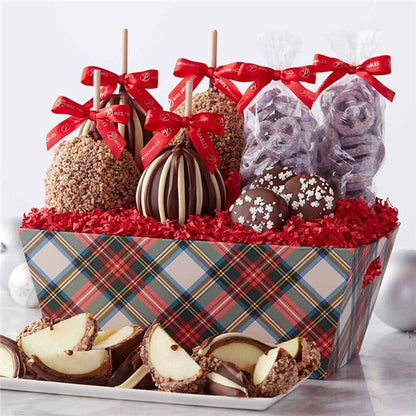 Mrs Prindables Tasteful Tartan Caramel Apples & Confections Gift Tray