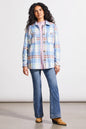 Tribal Women's Plaid Shacket With Chest Pocket