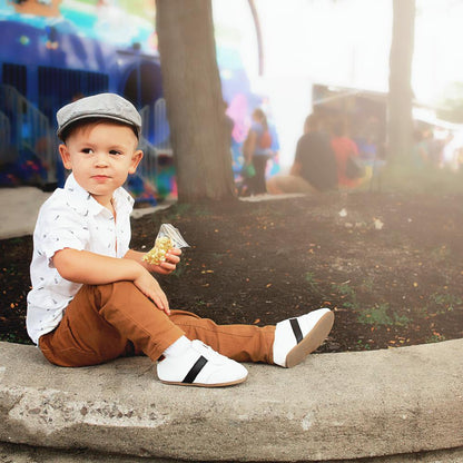 Little Love Bug Co. White and Black Love Bug Sneaker