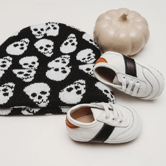 Little Love Bug Co. White and Black Love Bug Sneaker