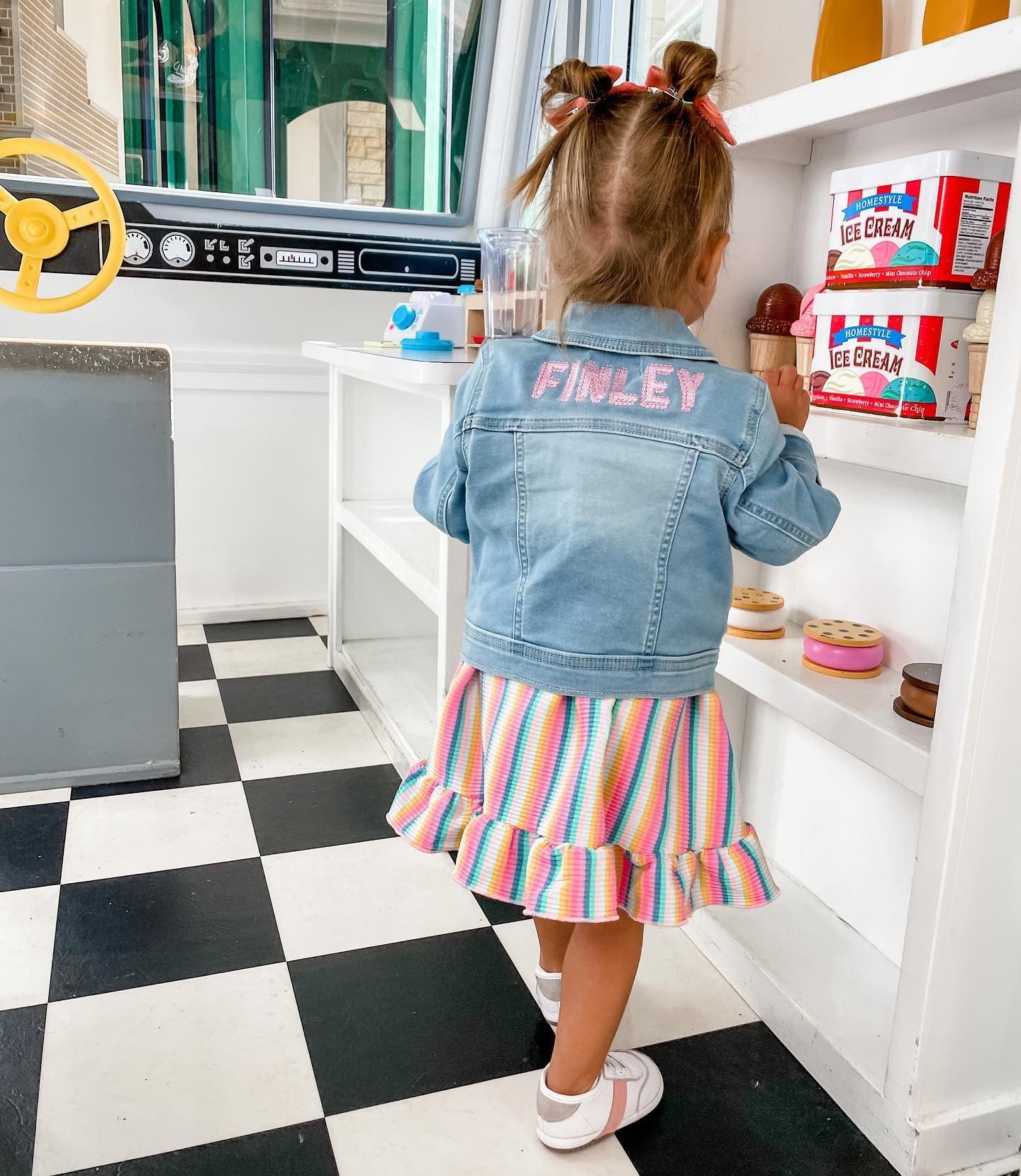 Little Love Bug Co. White and Pink Love Bug Sneaker