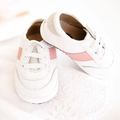 Little Love Bug Co. White and Pink Love Bug Sneaker