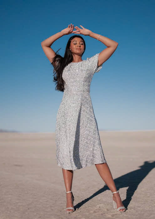 JessaKae Nova Dress - Starlight Silver