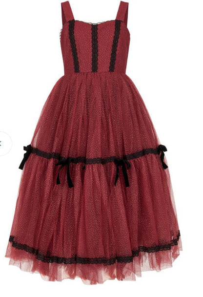 JessaKae Audrey Dress - Glittering Garnet