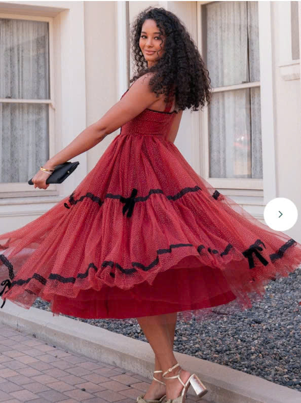 JessaKae Audrey Dress - Glittering Garnet