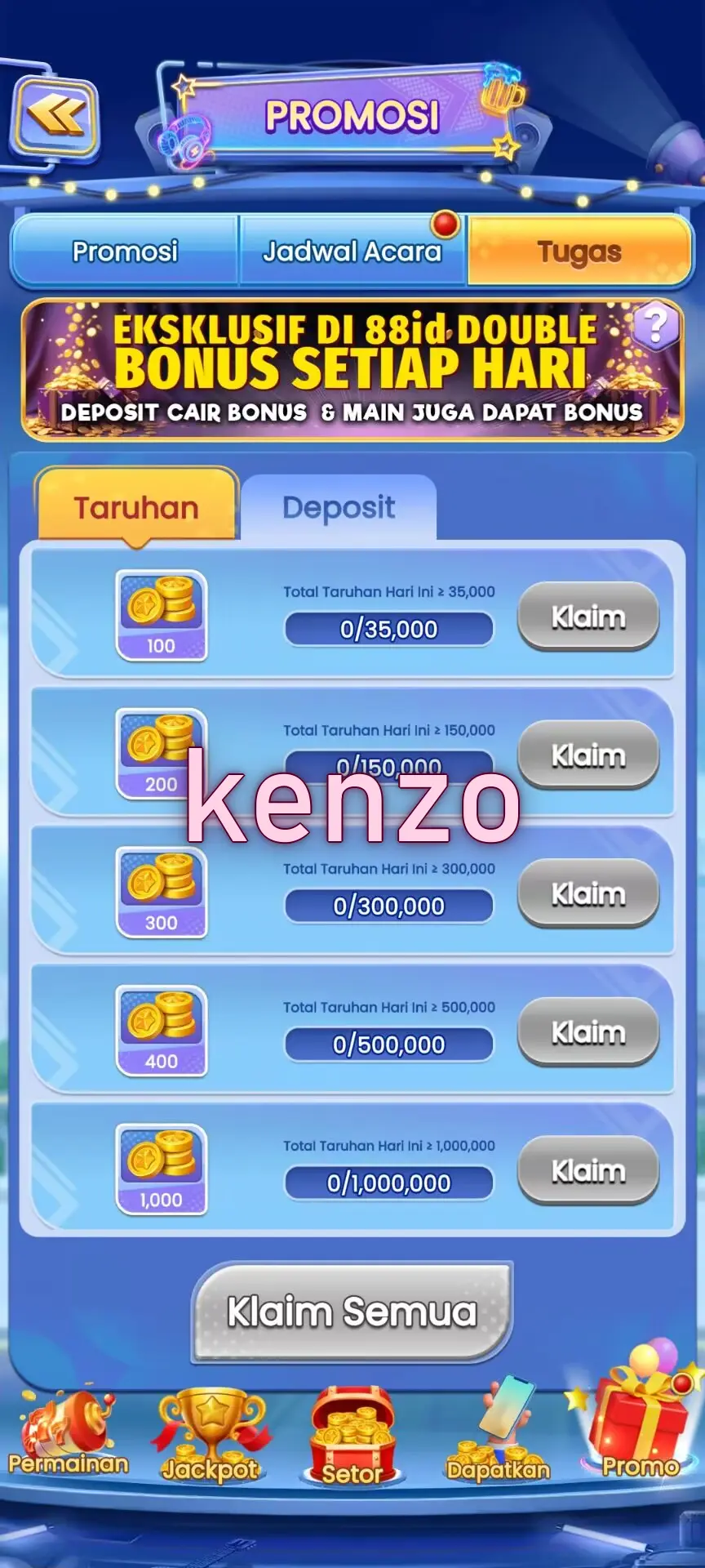 kenzo Tangkapan Layar Resmi APK
